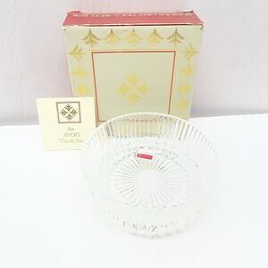 Avon Rep Gift Award 1978 Lead Crystal Candy Dish Bowl Fostoria Glass NEW In Box